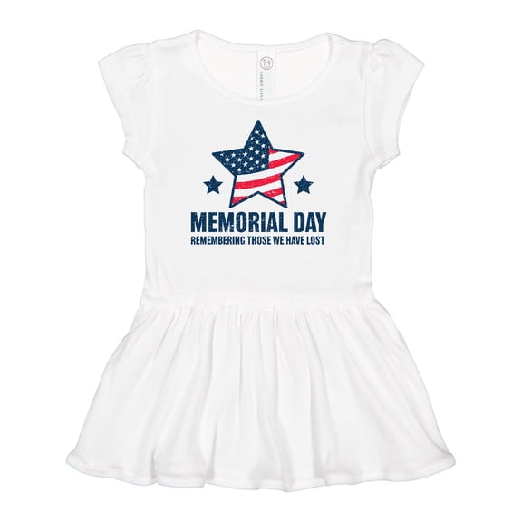 Inktastic Memorial Day Grunge Remembering Those We Have Lost Girls Baby Dress
