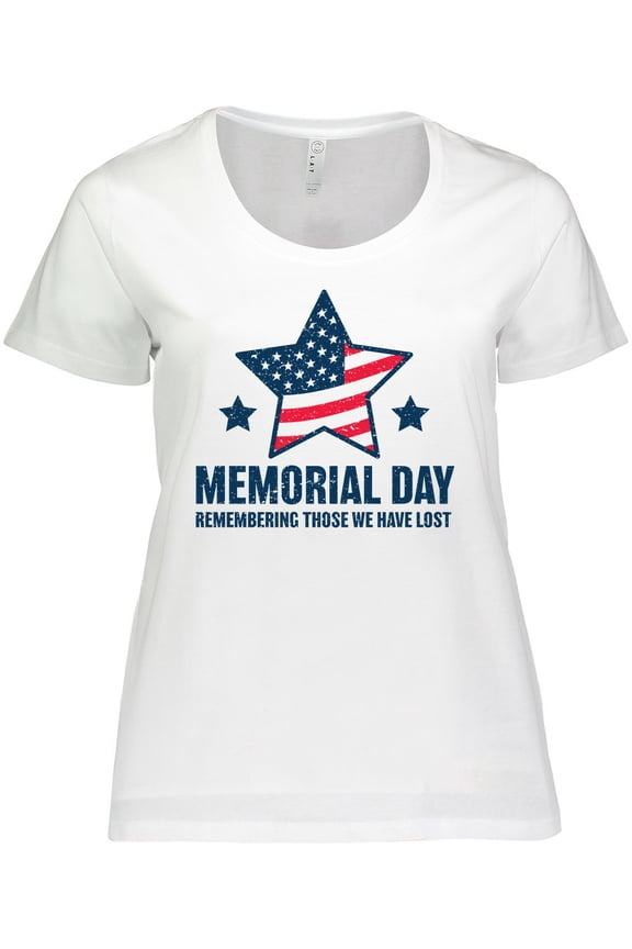 Memorial Day Grunge Remembering Those We Have Lost Women's Plus Size T-Shirt