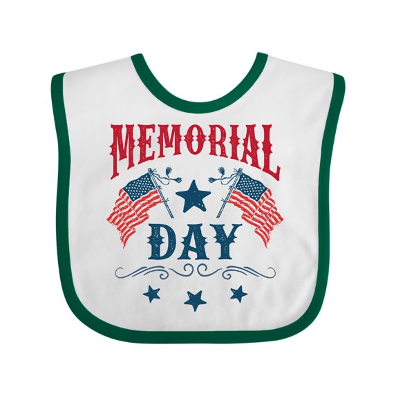 Inktastic Memorial Day Holiday Patriotic Boys or Girls Baby Bib