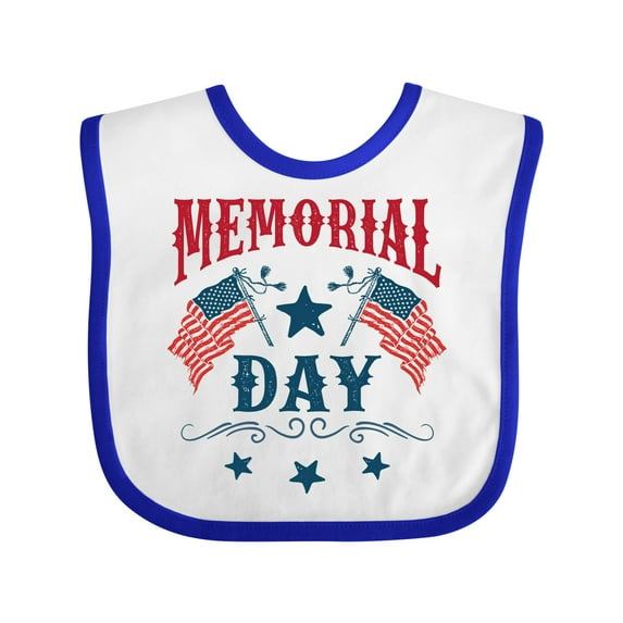 Inktastic Memorial Day Holiday Patriotic Boys or Girls Baby Bib