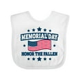 thumbnail image 1 of Inktastic Memorial Day Honor The Fallen with American Flag Boys or Girls Baby Bib, 1 of 4