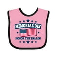 thumbnail image 1 of Inktastic Memorial Day Honor The Fallen with American Flag Boys or Girls Baby Bib, 1 of 4
