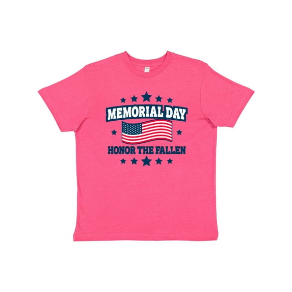 Inktastic Memorial Day Honor The Fallen with American Flag Youth T-Shirt
