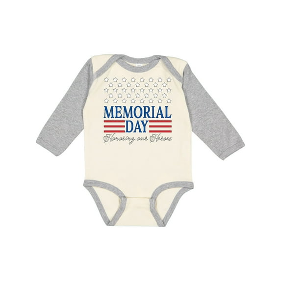 Inktastic Memorial Day- Honoring our Heroes Boys or Girls Long Sleeve Baby Bodysuit
