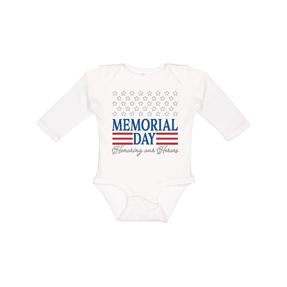 Inktastic Memorial Day- Honoring our Heroes Boys or Girls Long Sleeve Baby Bodysuit
