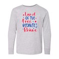 thumbnail image 1 of Inktastic Memorial Day Land of The Free Because of The Brave Long Sleeve Youth T-Shirt, 1 of 5
