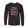 thumbnail image 1 of Inktastic Memorial Day Land of The Free Because of The Brave Long Sleeve Youth T-Shirt, 1 of 5
