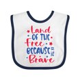 thumbnail image 1 of Inktastic Memorial Day Land of the Free Because of the Brave Boys or Girls Baby Bib, 1 of 4