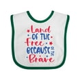 thumbnail image 1 of Inktastic Memorial Day Land of the Free Because of the Brave Boys or Girls Baby Bib, 1 of 4