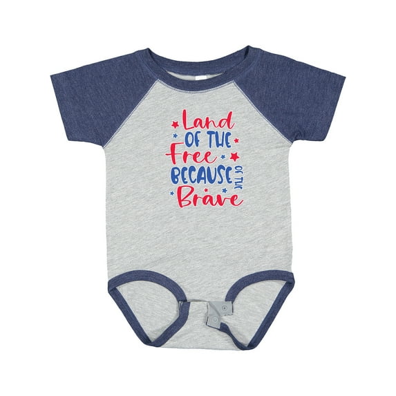 Inktastic Memorial Day Land of the Free Because of the Brave Boys or Girls Baby Bodysuit