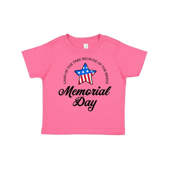 Inktastic Memorial Day Land of the Free Because of the Brave Boys or Girls Toddler T-Shirt