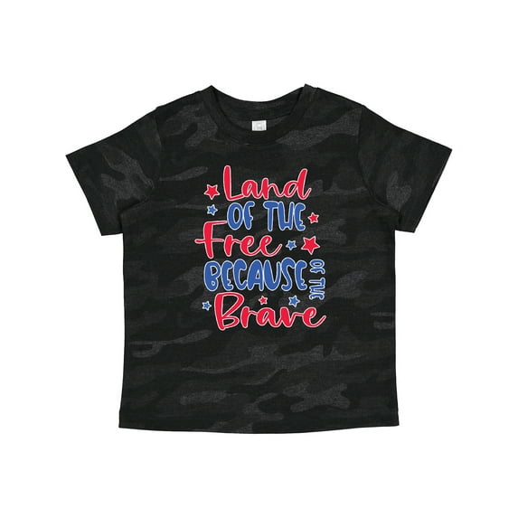 Inktastic Memorial Day Land of the Free Because of the Brave Boys or Girls Toddler T-Shirt