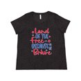 thumbnail image 1 of Inktastic Memorial Day Land of the Free Because of the Brave Women's Plus Size T-Shirt, 1 of 5