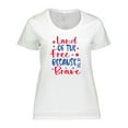 thumbnail image 1 of Inktastic Memorial Day Land of the Free Because of the Brave Women's Plus Size T-Shirt, 1 of 5