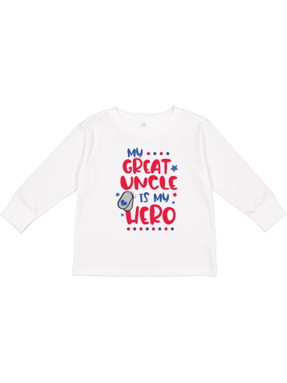Memorial Day My Great Uncle is My Hero Boys or Girls Long Sleeve Toddler T-Shirt