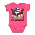 thumbnail image 1 of Inktastic Memorial Day- Never Forget Our Heroes- Bald Eagle Boys or Girls Baby Bodysuit, 1 of 5