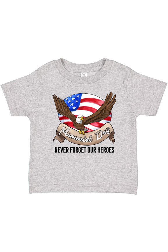 Memorial Day- Never Forget Our Heroes- Bald Eagle Boys or Girls Baby T-Shirt