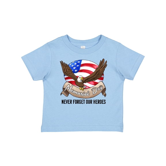 Inktastic Memorial Day- Never Forget Our Heroes- Bald Eagle Boys or Girls Baby T-Shirt
