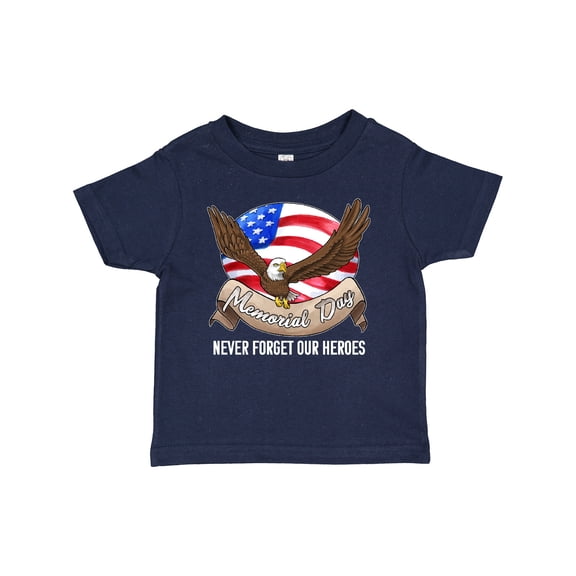 Inktastic Memorial Day- Never Forget Our Heroes- Bald Eagle Boys or Girls Baby T-Shirt