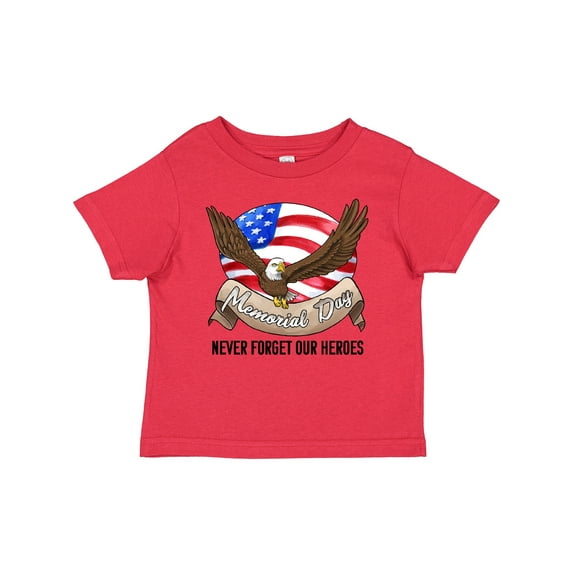Inktastic Memorial Day- Never Forget Our Heroes- Bald Eagle Boys or Girls Baby T-Shirt
