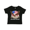 thumbnail image 1 of Inktastic Memorial Day- Never Forget Our Heroes- Bald Eagle Boys or Girls Toddler T-Shirt, 1 of 5
