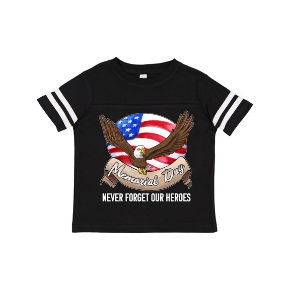 Inktastic Memorial Day- Never Forget Our Heroes- Bald Eagle Boys or Girls Toddler T-Shirt