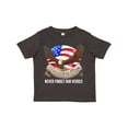thumbnail image 1 of Inktastic Memorial Day- Never Forget Our Heroes- Bald Eagle Boys or Girls Toddler T-Shirt, 1 of 5