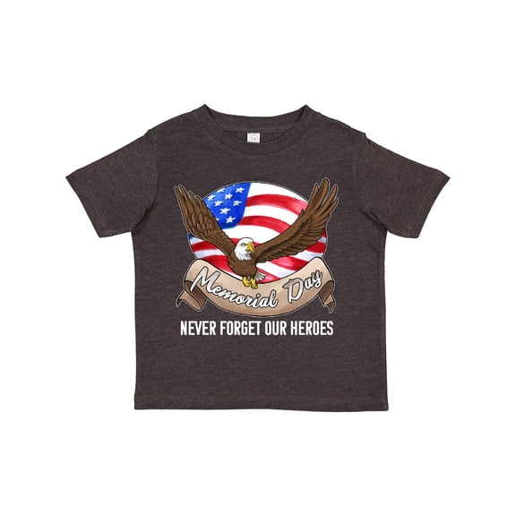 Inktastic Memorial Day- Never Forget Our Heroes- Bald Eagle Boys or Girls Toddler T-Shirt