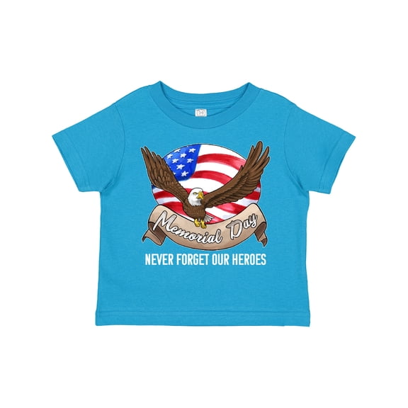 Inktastic Memorial Day- Never Forget Our Heroes- Bald Eagle Boys or Girls Toddler T-Shirt