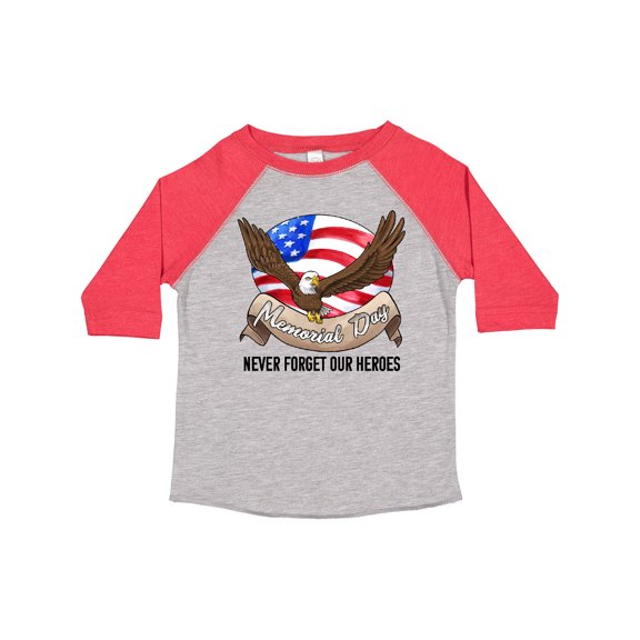 Inktastic Memorial Day- Never Forget Our Heroes- Bald Eagle Boys or Girls Toddler T-Shirt
