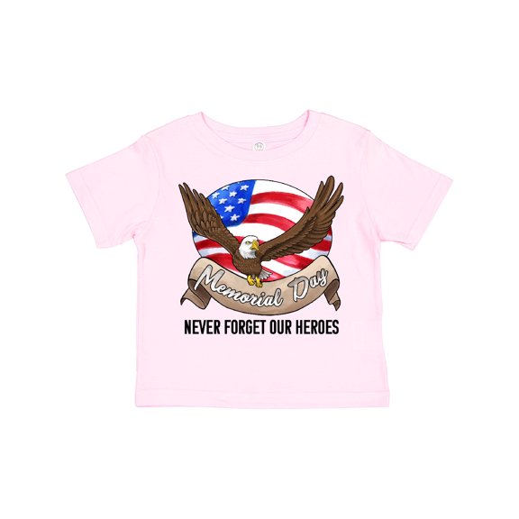 Inktastic Memorial Day- Never Forget Our Heroes- Bald Eagle Boys or Girls Toddler T-Shirt