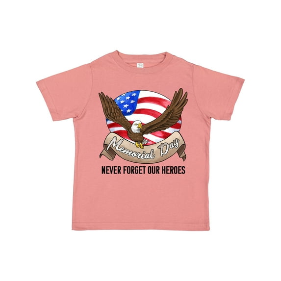 Inktastic Memorial Day- Never Forget Our Heroes- Bald Eagle Boys or Girls Toddler T-Shirt