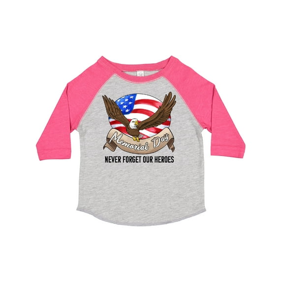 Inktastic Memorial Day- Never Forget Our Heroes- Bald Eagle Boys or Girls Toddler T-Shirt