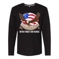 thumbnail image 1 of Inktastic Memorial Day- Never Forget Our Heroes- Bald Eagle Long Sleeve T-Shirt, 1 of 5