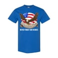 thumbnail image 1 of Inktastic Memorial Day Never Forget Our Heroes Bald Eagle T-Shirt, 1 of 5