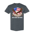 thumbnail image 1 of Inktastic Memorial Day Never Forget Our Heroes Bald Eagle T-Shirt, 1 of 5