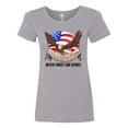 thumbnail image 1 of Inktastic Memorial Day Never Forget Our Heroes Bald Eagle Women's T-Shirt, 1 of 5