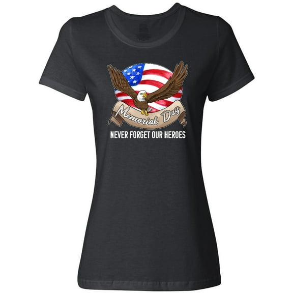 Inktastic Memorial Day- Never Forget Our Heroes- Bald Eagle Women's T-Shirt