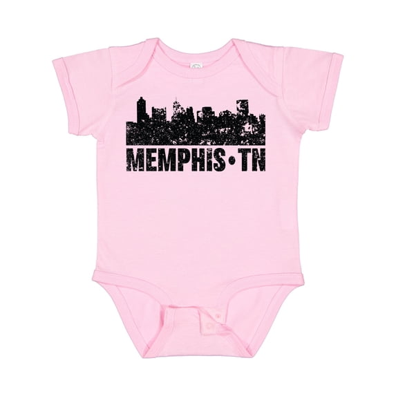 Inktastic Memphis City Skyline with Grunge Boys or Girls Baby Bodysuit