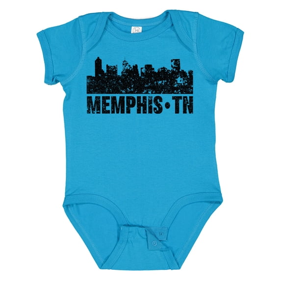Inktastic Memphis City Skyline with Grunge Boys or Girls Baby Bodysuit