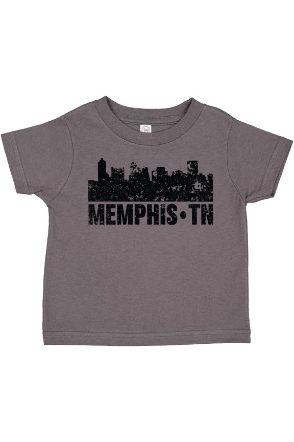 Memphis City Skyline with Grunge Boys or Girls Toddler T-Shirt