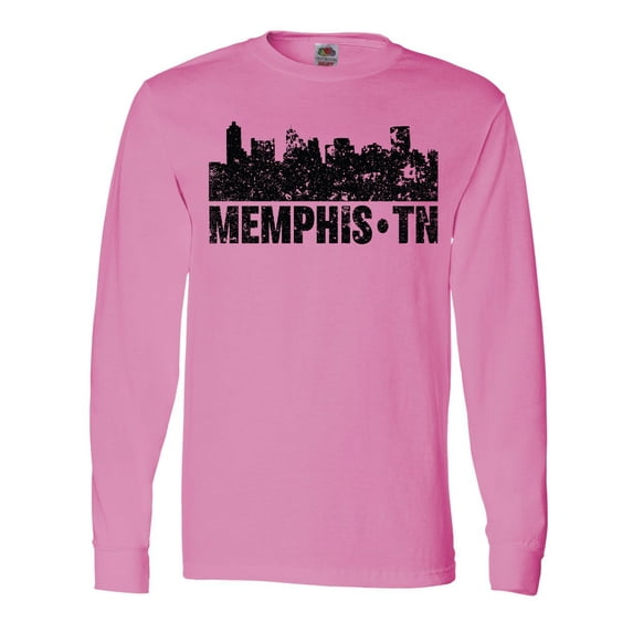 Inktastic Memphis City Skyline with Grunge Long Sleeve T-Shirt
