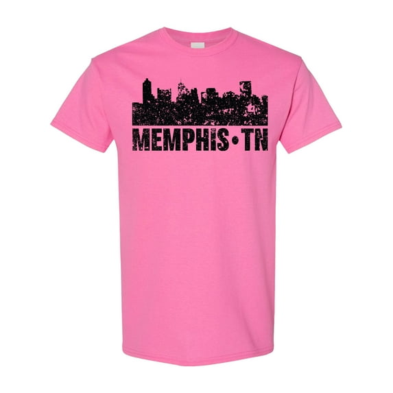 Inktastic Memphis City Skyline with Grunge T-Shirt