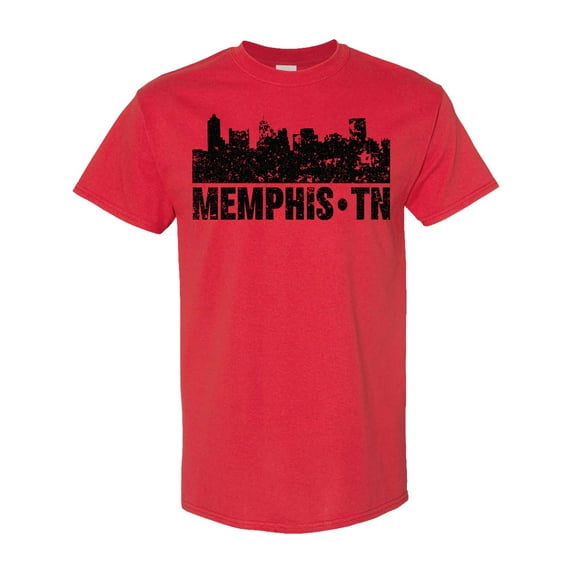 Inktastic Memphis City Skyline with Grunge T-Shirt