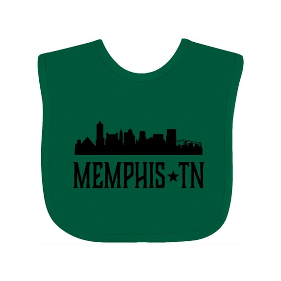 Inktastic Memphis Tennessee City Skyline Boys or Girls Baby Bib