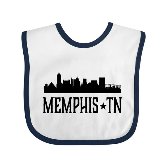 Inktastic Memphis Tennessee City Skyline Boys or Girls Baby Bib