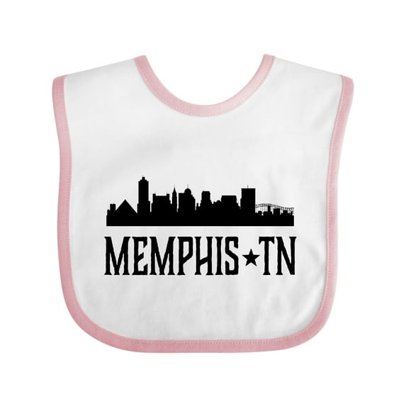 Inktastic Memphis Tennessee City Skyline Boys or Girls Baby Bib