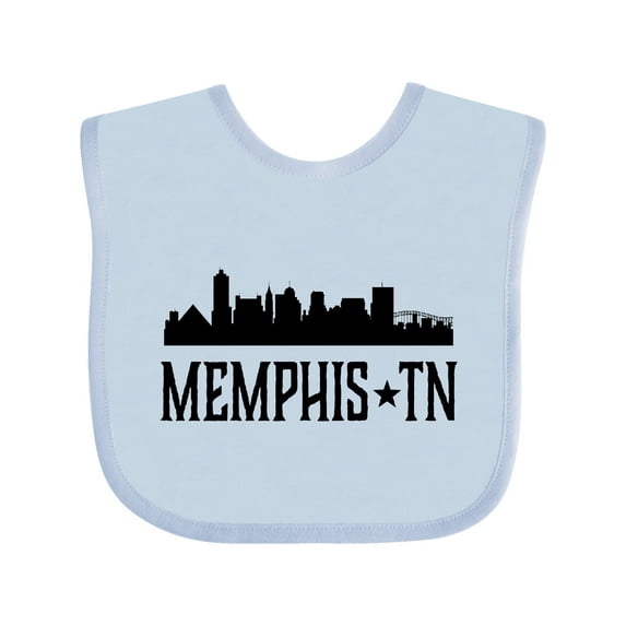 Inktastic Memphis Tennessee City Skyline Boys or Girls Baby Bib