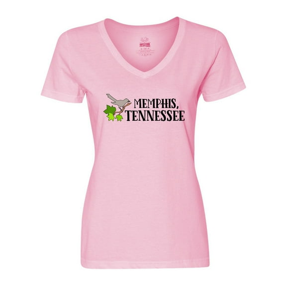Inktastic Memphis, Tennessee- Mockingbird Women's V-Neck T-Shirt