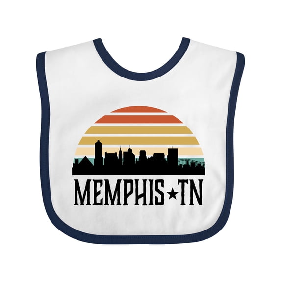 Inktastic Memphis Tennessee Skyline Retro Sunset Boys or Girls Baby Bib